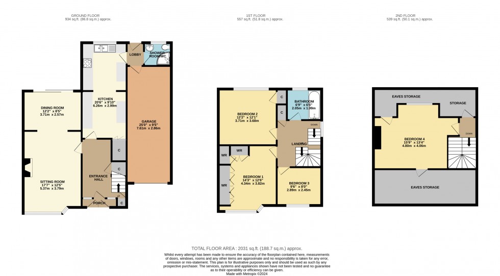 Floorplan for Combe Park, Yeovil